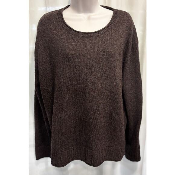 Pura Cashmere Women's XL Gray Cashmere Blend Knit Pullover Sweater Luxe Soft - Picture 7 of 9